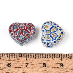 Spray Painted Transparent Glass Beads Strands&nbsp;GLAA-N061-04