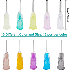 160Pcs 10 Styles Plastic Fluid Precision Blunt Needle Dispense Tips&nbsp;TOOL-BC0001-15