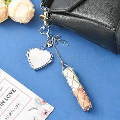 Stainless Steel Portable Lipstick Pouch Pendant Decorations&nbsp;HJEW-FS00104