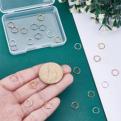 24Pcs 4 Colors 925 Sterling Silver Open Jump Rings&nbsp;STER-PH0003-67