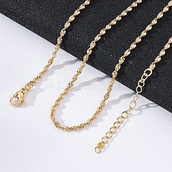 Brass Singapore Chains Necklace for Women&nbsp;X-NJEW-P265-27G