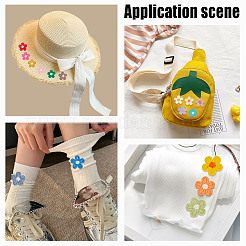 96Pcs 16 Colors Flower Computerized Embroidery Cloth Iron On Patches&nbsp;PATC-AR0001-17