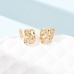 Brass Stud Earrings&nbsp;EJEW-D363-01G-01