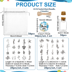 DIY Glass Bottle Pendant Decorations Making Kits&nbsp;DIY-PH0035-06