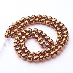 Non-magnetic Synthetic Hematite Beads Strands&nbsp;X-G-G092-10mm