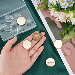 DIY Flat Round Blank Dome Brooch Making Kit&nbsp;DIY-UN0050-22G