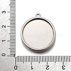 304 Stainless Steel Pendant Cabochon Settings&nbsp;STAS-S181-02P-F