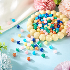 96Pcs 6 Colors Natural Mashan Jade Round Beads&nbsp;G-TA0002-36