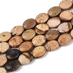 Natural Picture Jasper Beads Strands&nbsp;G-T142-30
