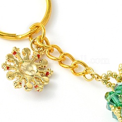 Christmas Woven Glass Keychains&nbsp;KEYC-MZ00017-03