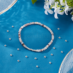 60Pcs Rondelle 925 Sterling Silver Spacer Beads&nbsp;STER-PH0003-82