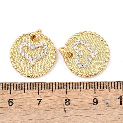 Brass Micro Pave Cubic Zirconia Pendants&nbsp;KK-G544-18G
