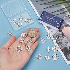20Pcs 10 Styles Stainless Steel Connector Charms&nbsp;FIND-SC0004-70