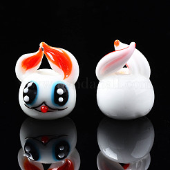 Handmade Bumpy Lampwork Beads Strands&nbsp;LAMP-Q031-014
