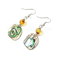 Natural Paua Shell Dangle Earrings&nbsp;EJEW-JE07429-02