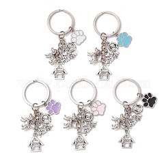 304 Stainless Steel Alloy Enamel Dog Keychains&nbsp;KEYC-JKC01219