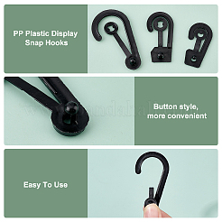 180Pcs 3 Style PP Plastic Display Snap Hooks&nbsp;FIND-NB0002-90B