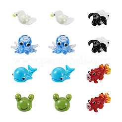 12Pcs 6 Style Handmade Bumpy Lampwork Beads Strands&nbsp;LAMP-BY0001-02
