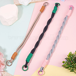 3Pcs 3 Styles Polyester Cord Phone Hand Strap Chains&nbsp;AJEW-TA0002-62A