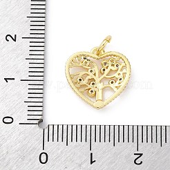 Brass Micro Pave Cubic Zirconia Pendants&nbsp;KK-S510-36G-01