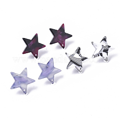 Cellulose Acetate(Resin) Stud Earring Findings&nbsp;KY-R022-022