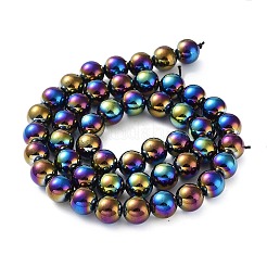 Electroplated Dyed & Heated Natural Black Agate Beads Strands&nbsp;G-Z038-B05-02FR
