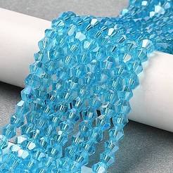 Transparent Electroplate Glass Beads Strands&nbsp;LS-GLAA-F029-3mm-A19