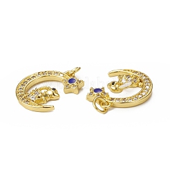 Brass Micro Pave Cubic Zirconia Pendants&nbsp;KK-E068-VB008