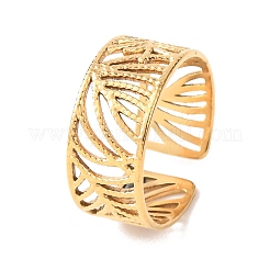 304 Stainless Steel Open Cuff Rings for Women&nbsp;RJEW-K309-33G