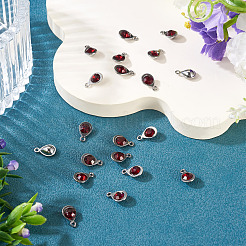 20Pcs Faceted Glass Charms&nbsp;RGLA-TADJ0001-01A