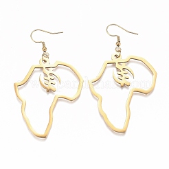 PVD Vacuum Plating 201 Stainless Steel Dangle Earrings&nbsp;EJEW-O101-01G