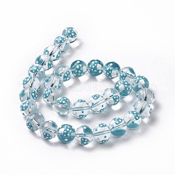 Glass with Enamel Beads&nbsp;LAMP-P058-01A