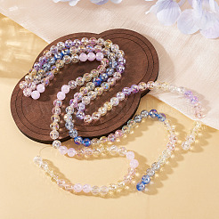 3 Colors 3 Strands Electroplate Glass Beads Strands&nbsp;EGLA-TA0013-51B