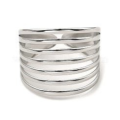 Non-Tarnish 304 Stainless Steel Open Cuff Rings&nbsp;RJEW-Z018-32P