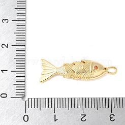 Brass Micro Pave Clear Cubic Zirconia Pendants&nbsp;KK-U064-18A-G