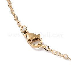 Glass Oval Pendant Necklaces&nbsp;NJEW-JN04928