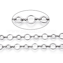 Tarnish Resistant 661 Stainless Steel Mother-son Chains&nbsp;X-CHS-T005-03P