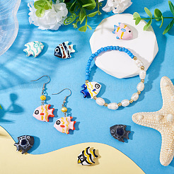 16Pcs 8 Colors Handmade Porcelain Beads&nbsp;PORC-TA0001-19