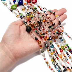 Mixed Electroplate Glass Beads Strands&nbsp;X-EGLA-A003-01