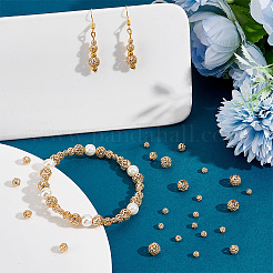 60Pcs 3 Style Brass Hollow Beads&nbsp;KK-PH0009-25