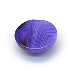 Dyed Natural Striped Agate/Banded Agate Cabochons&nbsp;G-R348-16mm-04