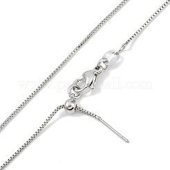 Rack Plating Brass Colorful Cubic Zirconia Eye Pendant Box Chain Necklaces&nbsp;NJEW-P317-02P