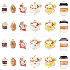 24Pcs 6 Styles Alloy Enamel Pendants&nbsp;ENAM-BG0001-07