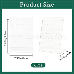 6Pcs Organic Glass Slant Back Jewelry Displays&nbsp;ODIS-CP0001-06