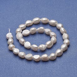 Natural Cultured Freshwater Pearl Beads Strands&nbsp;PEAR-P060-16D