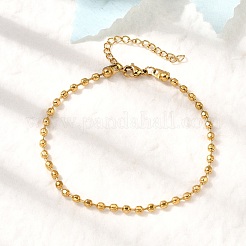 304 Stainless Steel Ball Chain Bracelets for Women&nbsp;X-BJEW-B140-04G