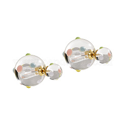 Resin and Brass Stud Earrings for Women&nbsp;FS-WG08F6B-02
