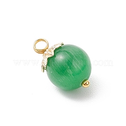 Cat Eye with Brass Pendants&nbsp;PALLOY-JF04270