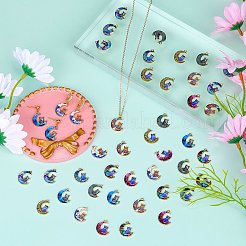 45Pcs 9 Colors Alloy Printed Pendants&nbsp;FIND-SZ0003-50