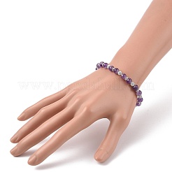 Round Natural Malaysia Jade Bead Stretch Bracelets&nbsp;BJEW-JB09128